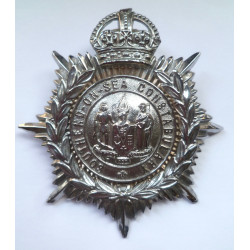 South-End-On-Sea Constabulary Helmet Plate - King's Crown - British Police Insignia