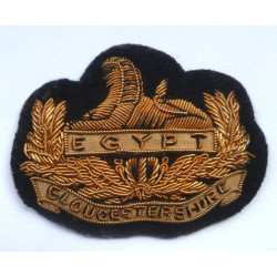 Gloucestershire Regiment Officers Gold Bullion Beret/Cap Badge