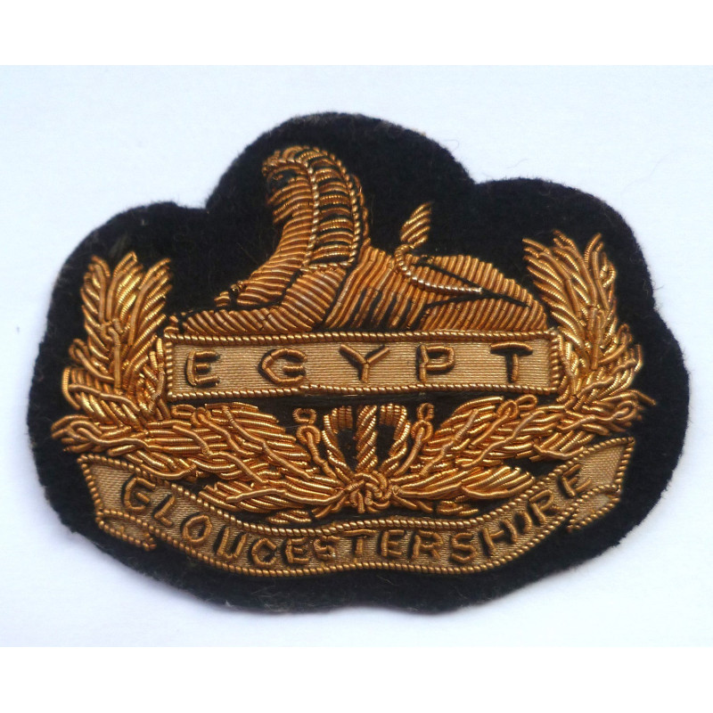 Gloucestershire Regiment Officers Gold Bullion Beret/Cap Badge