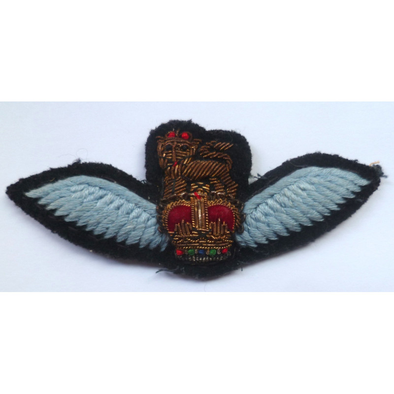 Army Glider/Pilot Bullion Dress Badge - Queen's Crown - British Military Insignia