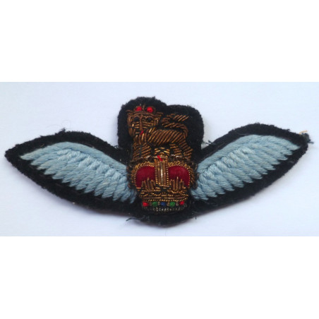 Army Glider/Pilot Bullion Dress Badge - Queen's Crown - British Military Insignia