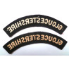Pair Gloucestershire Regiment Cloth Shoulder Title - British Military Insignia