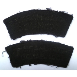 Pair Royal Marines Commando Cloth Shoulder Title - British Military Insignia