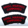 Pair Royal Marines Commando Cloth Shoulder Title - British Military Insignia
