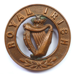 Pre 1901 The Royal Irish Regiment Helmet Plate Center - British Military Insignia