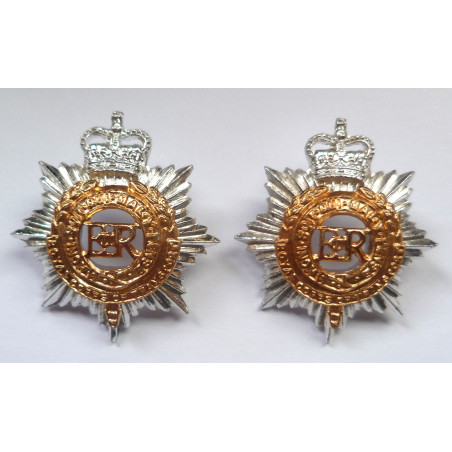 Pair Royal Corps of Transport Staybrite Collar Badges - British Military Insignia
