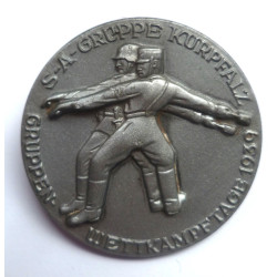 WW2 German SA Gruppe Kurpfalz Wettkämpftage 1939 Tinnie - German Third Reich