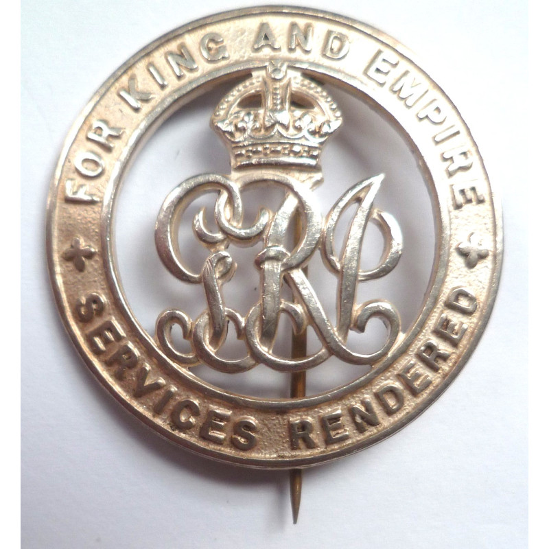 WW1 Silver War Badge No 446535  - Royal Artillery - British Military Insignia