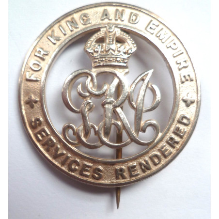 WW1 Silver War Badge No 446535  - Royal Artillery - British Military Insignia