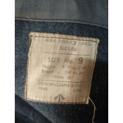 WW2 1945 RAF Battledress Blouse War Service Dress - British Military Insignia