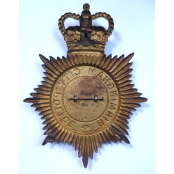Birmingham City Police Night Duty Helmet Plate - Queen's Crown - British Police Insignia