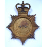 Birmingham City Police Night Duty Helmet Plate - Queen's Crown - British Police Insignia