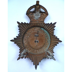 Lincolnshire Constabulary Night Duty Helmet Plate - King's Crown - British Police Insignia