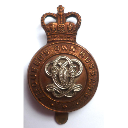 7th The Queen's Own Hussars Cap Badge - Queen's Crown - British Military Hat Insignia