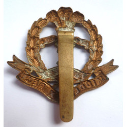 WW1 Middlesex Regiment All Brass Economy Cap Badge - British Military Insignia