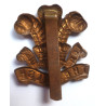 WW1 Welsh Regiment All Brass Economy Cap Badge - British Military Insignia