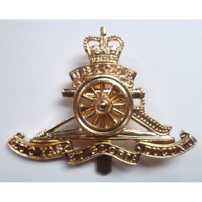 Royal Artillery Staybrite Cap Badge - British Military Insignia