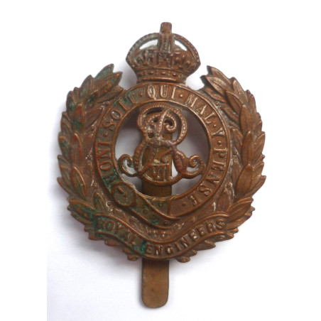 Royal Engineers ERVII Cap Badge - British Military Insignia
