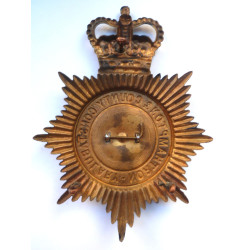 Northampton & County Constabulary Night Duty Helmet Plate - Queen's Crown - British Police Insignia