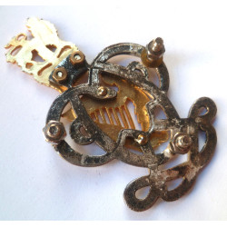 Queen's Royal Hussars Officer's Pouch Badge - British Military Insignia