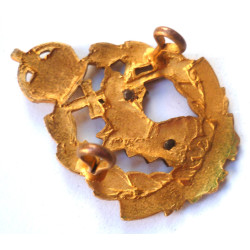 Royal Dental Corps Gilt Officers Cap Badge - British Military Insignia