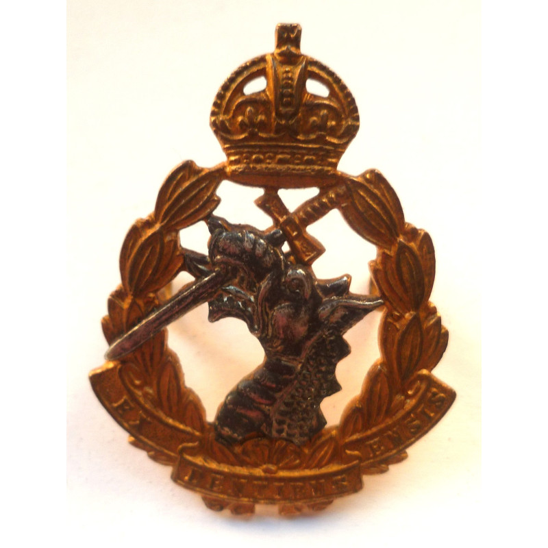 Royal Dental Corps Gilt Officers Cap Badge - British Military Insignia