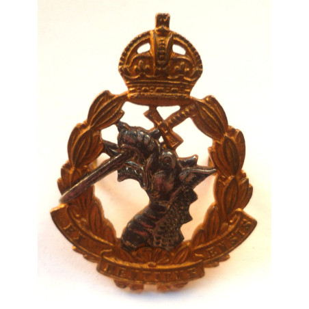 Royal Dental Corps Gilt Officers Cap Badge - British Military Insignia