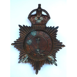 Luton Police Night Duty Helmet Plate - King's Crown - British Police Insignia
