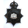 Cambridge Borough Police Night Duty Helmet Plate - King's Crown - British Police Insignia