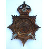 Cambridge Borough Police Night Duty Helmet Plate - King's Crown - British Police Insignia