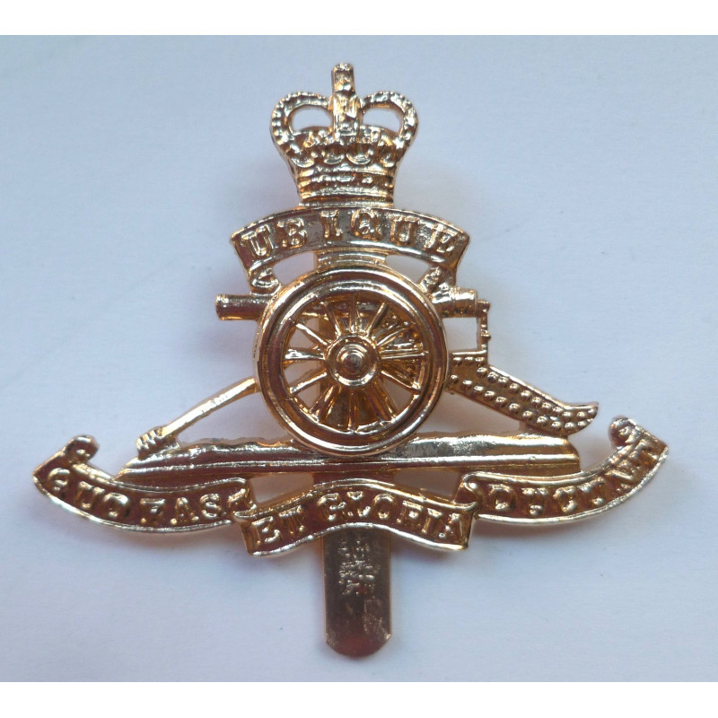 Royal Artillery Staybrite Cap Badge - British Army Insignia