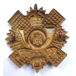 WW1 Highland Light Infantry All Brass Economy Cap Badge - British Army Insignia
