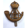 WW1 Durham Light Infantry All Brass Economy Cap Badge - British Army Insignia