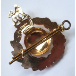 Royal Marines Staybrite Cap Badge - Queen's Crown - British Army Insignia