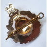 Royal Marines Staybrite Cap Badge - Queen's Crown - British Army Insignia