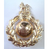 Royal Marines Staybrite Cap Badge - Queen's Crown - British Army Insignia