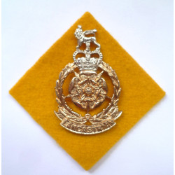 Lancastrian Brigade Staybrite Cap Badge - Queen's Crown - British Army Insignia