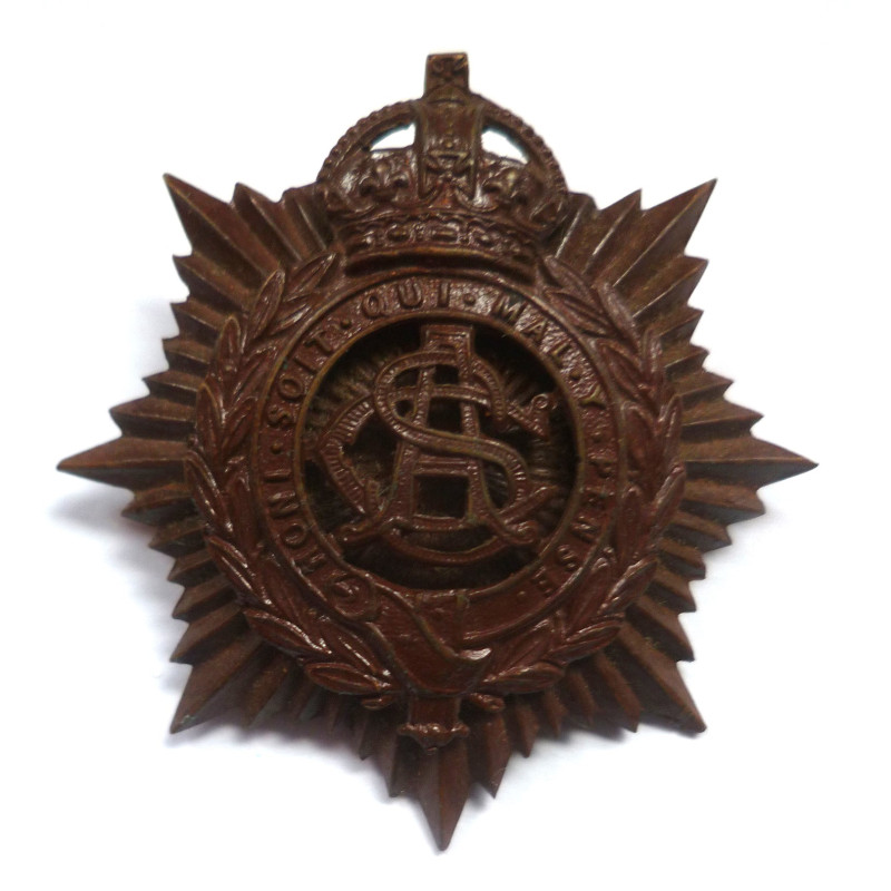 WW1 Army Service Corps Officers Bronze Cap Badge - British Army Insignia
