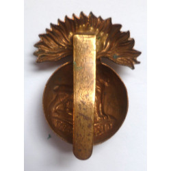 WW1 Royal Munster Fusiliers All Brass Economy Cap Badge - British Army Insignia