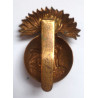 WW1 Royal Munster Fusiliers All Brass Economy Cap Badge - British Army Insignia