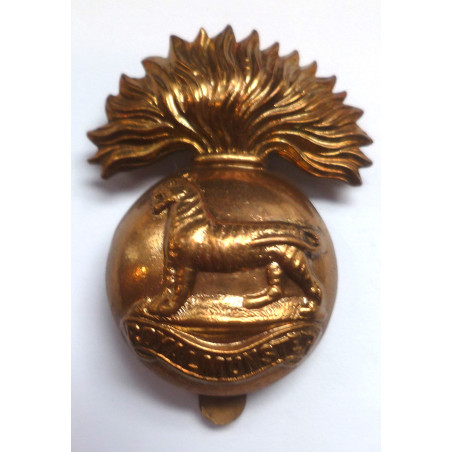 WW1 Royal Munster Fusiliers All Brass Economy Cap Badge - British Army Insignia