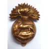 WW1 Royal Munster Fusiliers All Brass Economy Cap Badge - British Army Insignia