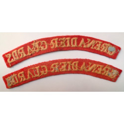Pair Grenadier Guards Cloth Shoulder Titles  - British Military Insignia