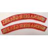 Pair Grenadier Guards Cloth Shoulder Titles  - British Military Insignia
