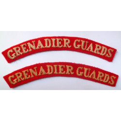 Pair Grenadier Guards Cloth Shoulder Titles