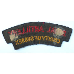 257th (County of Sussex) Field Regiment Shoulder Title  - British Military Insignia