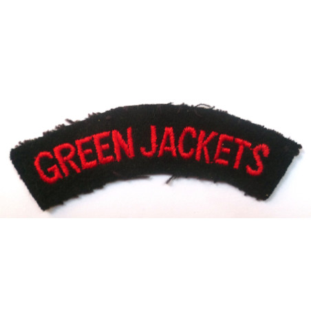 Green Jackets Regiment Shoulder Title  - British Military Insignia