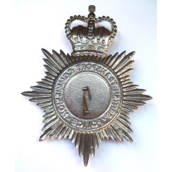 British Transport Police Police Night Duty Helmet Plate - Queen's Crown - British Police Insignia