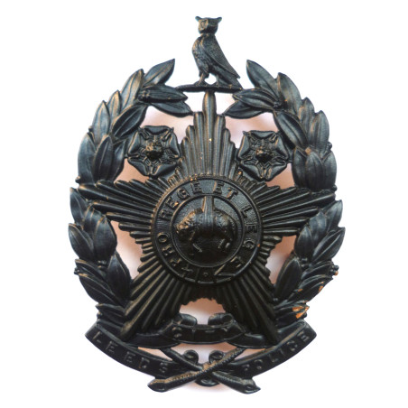 Leeds City Police Night Duty Helmet Plate - British Police Insignia