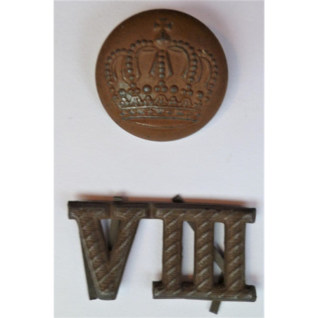 WW1 Imperial German Epaulette Button and Numeral